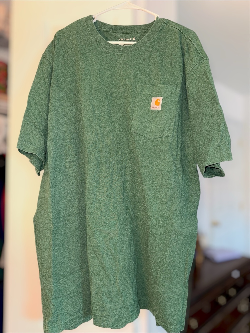 Carhartt Short-Sleeve Pocket Tee in Green Heather